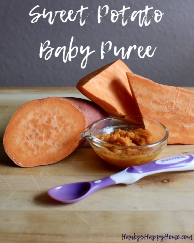 Easy Homemade Sweet Potato Baby Puree from Hanky's Happy Home