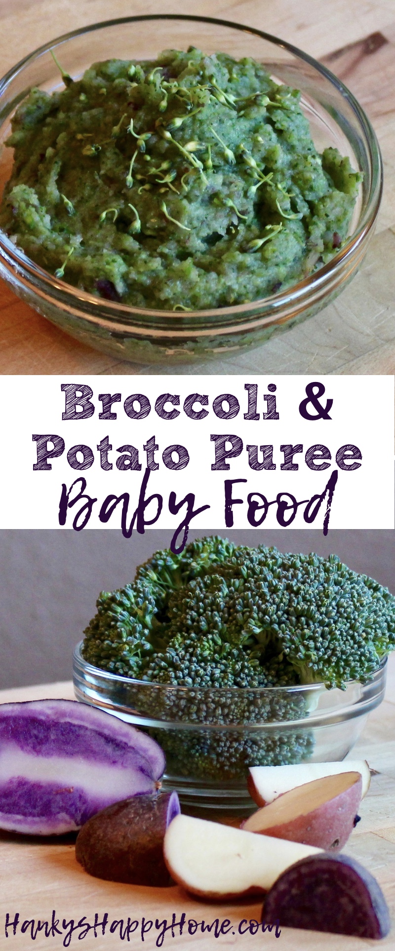 This Broccoli & Potato Puree makes a delicious baby food that tastes like mashed potatoes for baby!