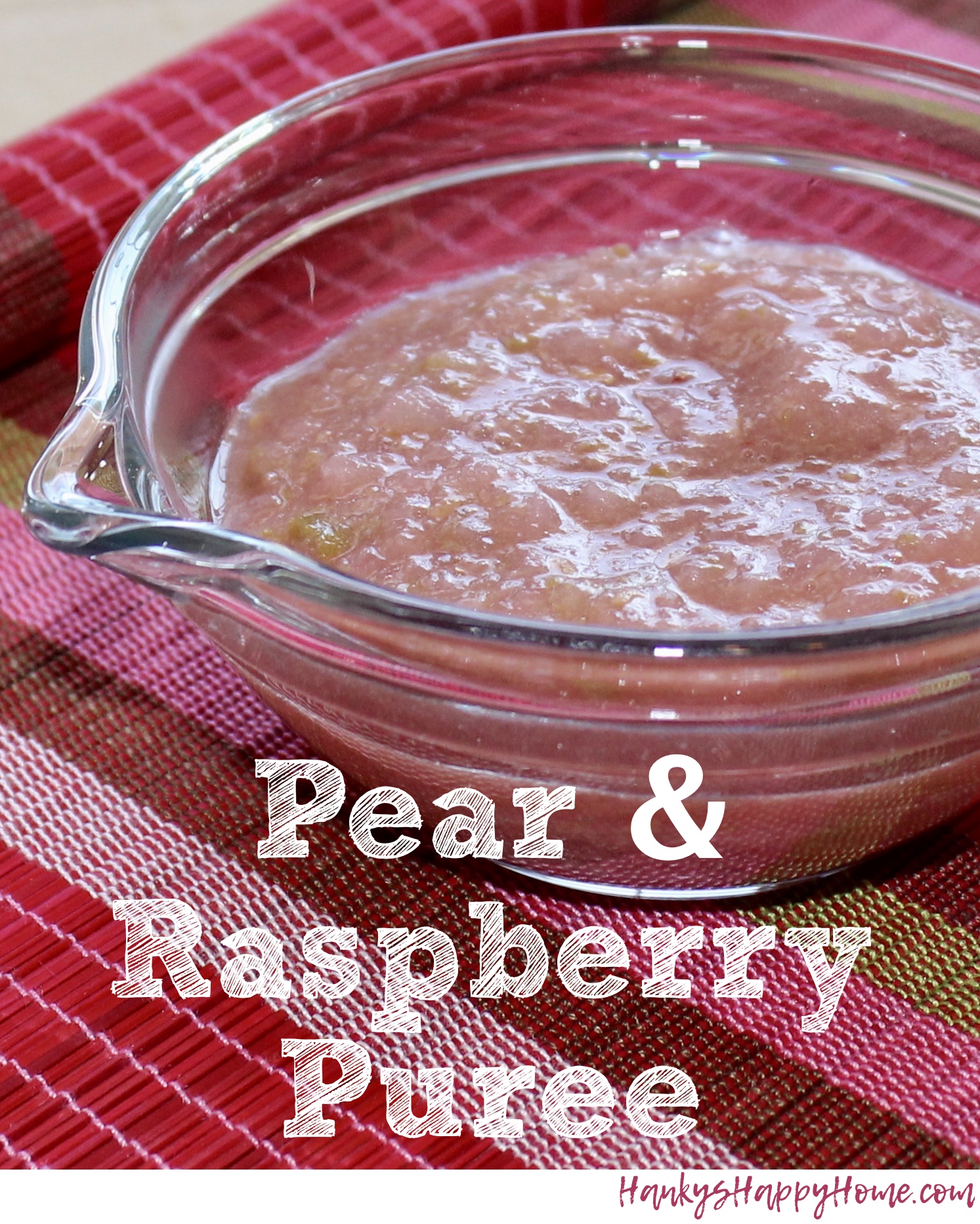 Pear & Raspberry Baby Food Puree