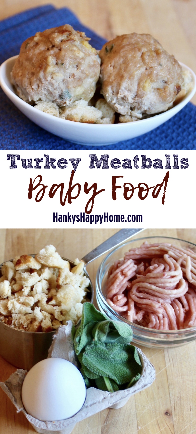 These Turkey Meatballs for baby are packed with protein. A perfect finger food for baby or a quick snack for hangry parents!
