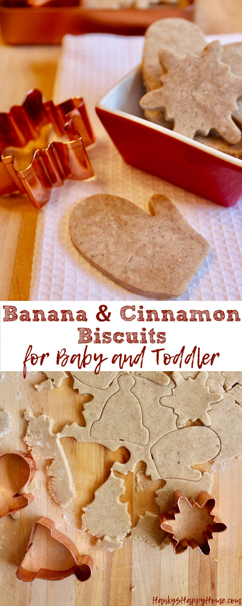 These Banana & Cinnamon Biscuits are great for teething or just a sweet treat for baby!