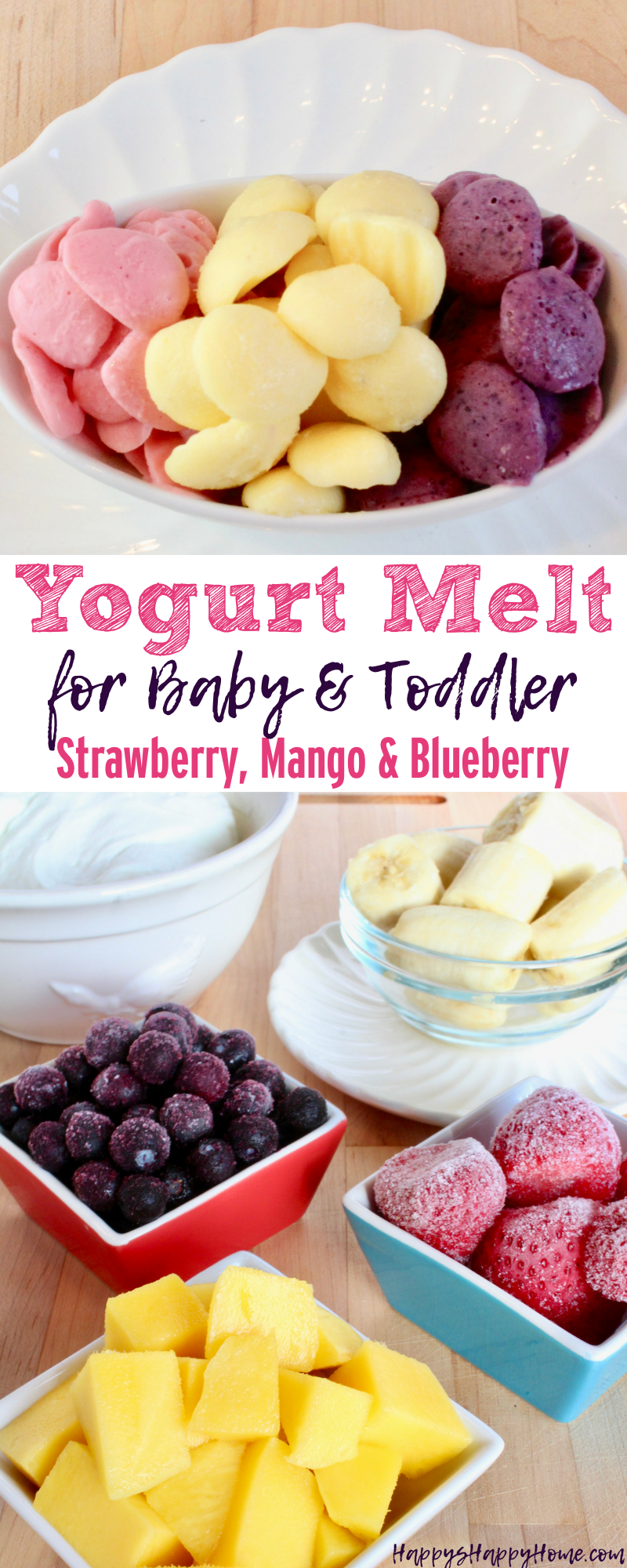 These Yogurt Melts are a healthy and sweet treat for babies and toddlers without added sugar!