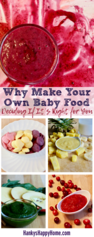 Interested in making your own baby food? Let me share why I make my own baby food to help you decide if making baby food is right for you. 