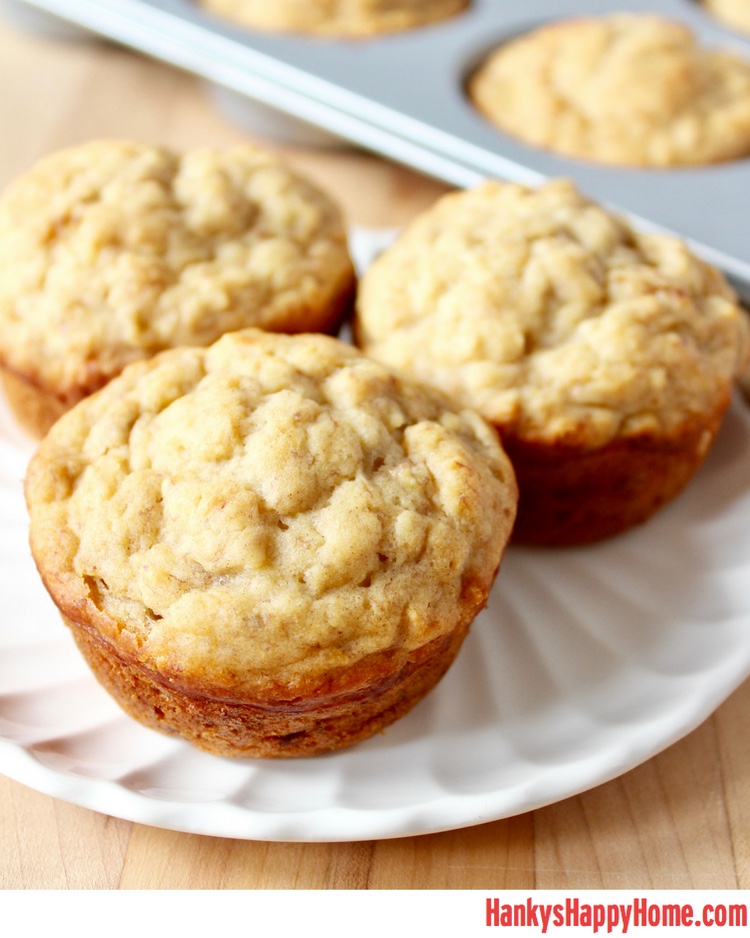 These Banana Muffins are naturally sweet and make a great addition to breakfast or a perfect snack on-the-go.